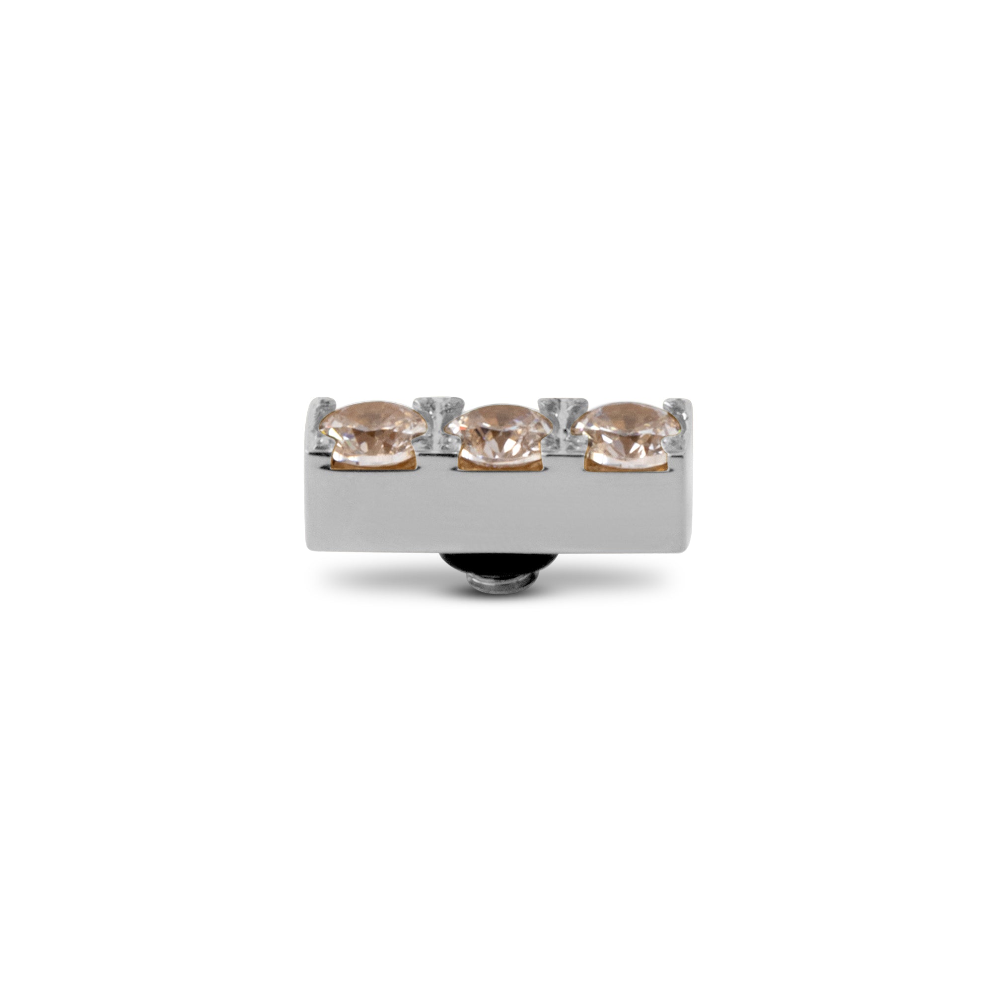 Melano Twisted Triple CZ Steentje