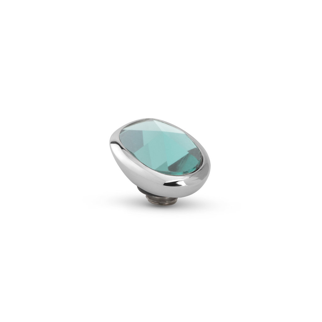 Melano Twisted Cloudy Oval Steentje