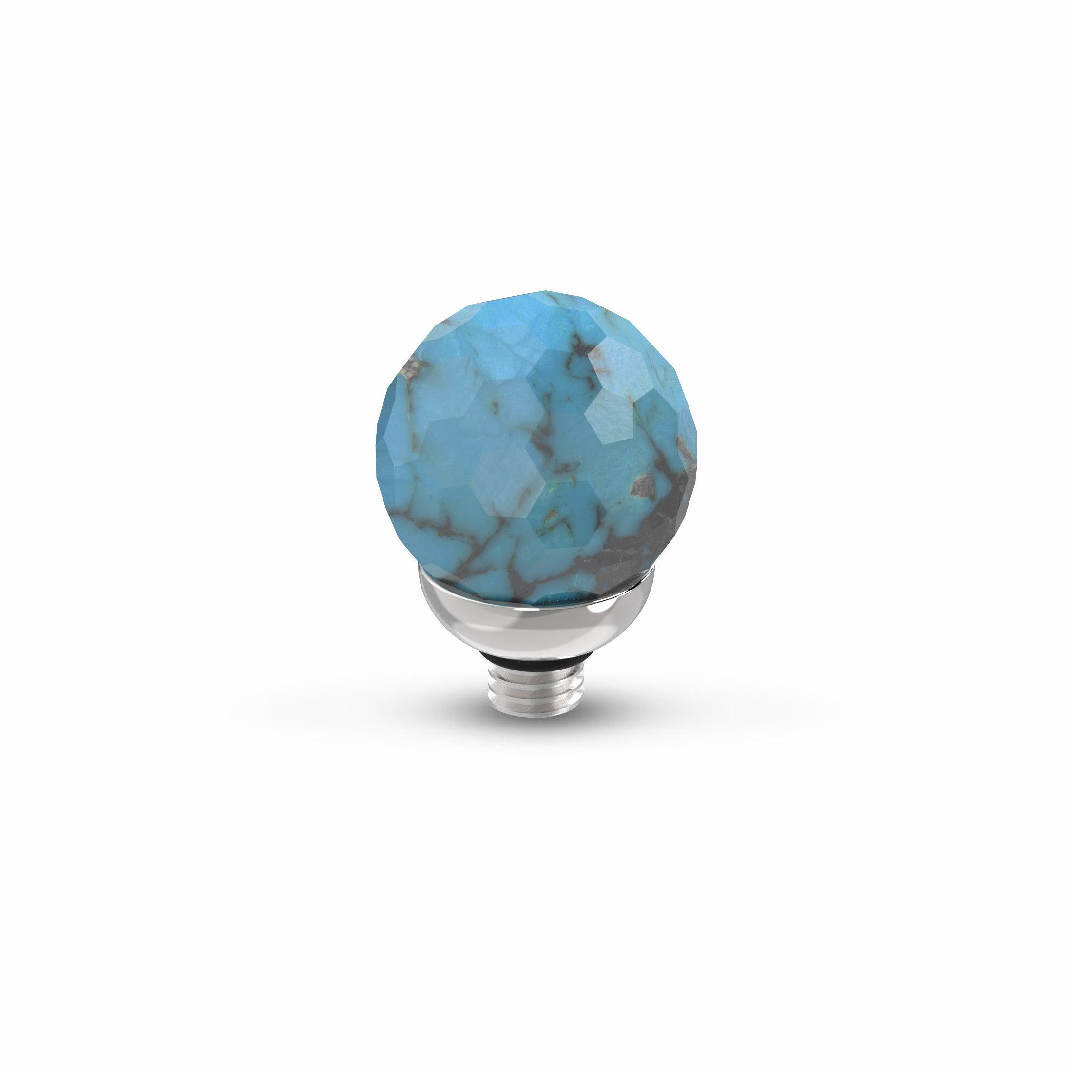Melano Twisted Gemstone Facet Ball Steentje