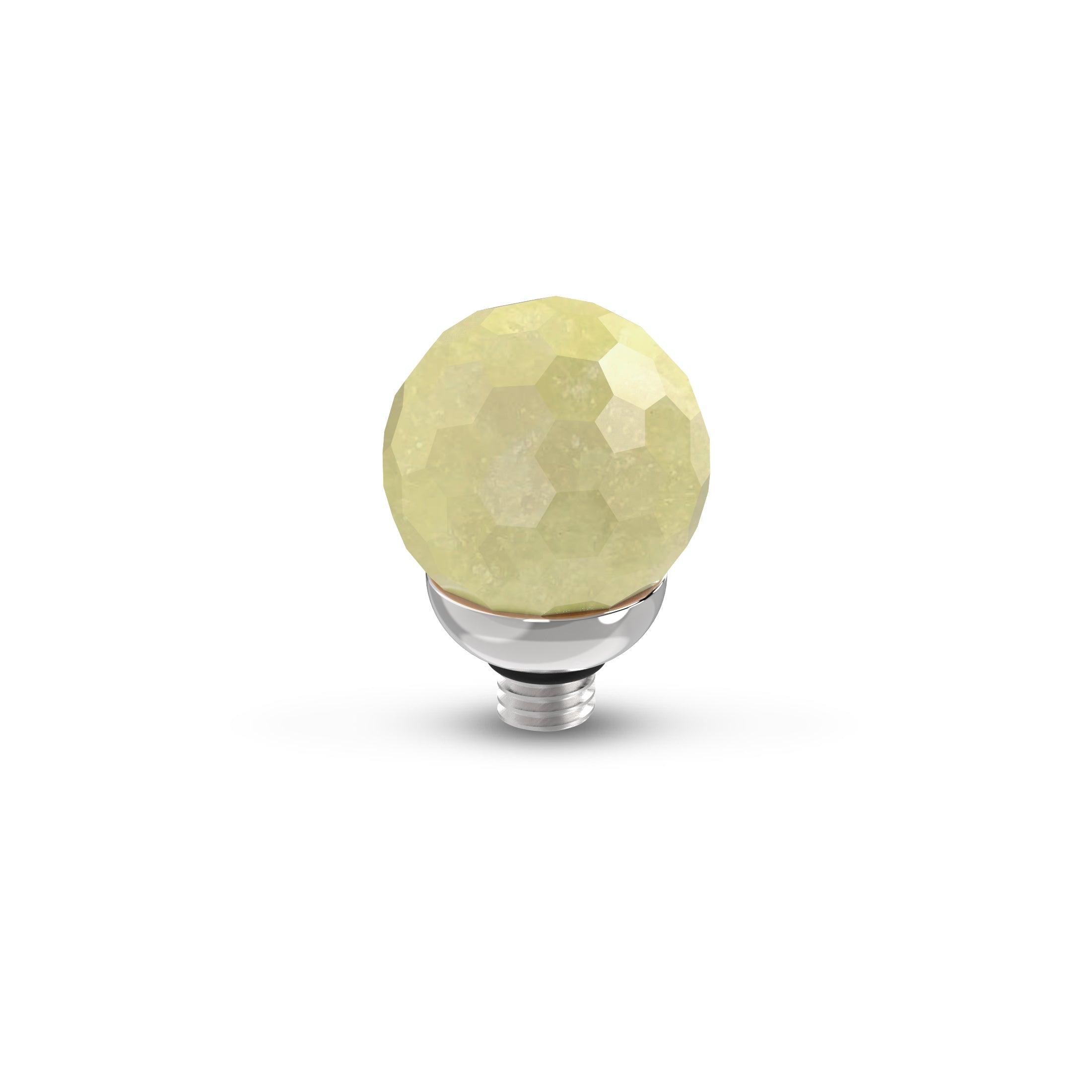 Melano Twisted Gemstone Facet Ball Steentje