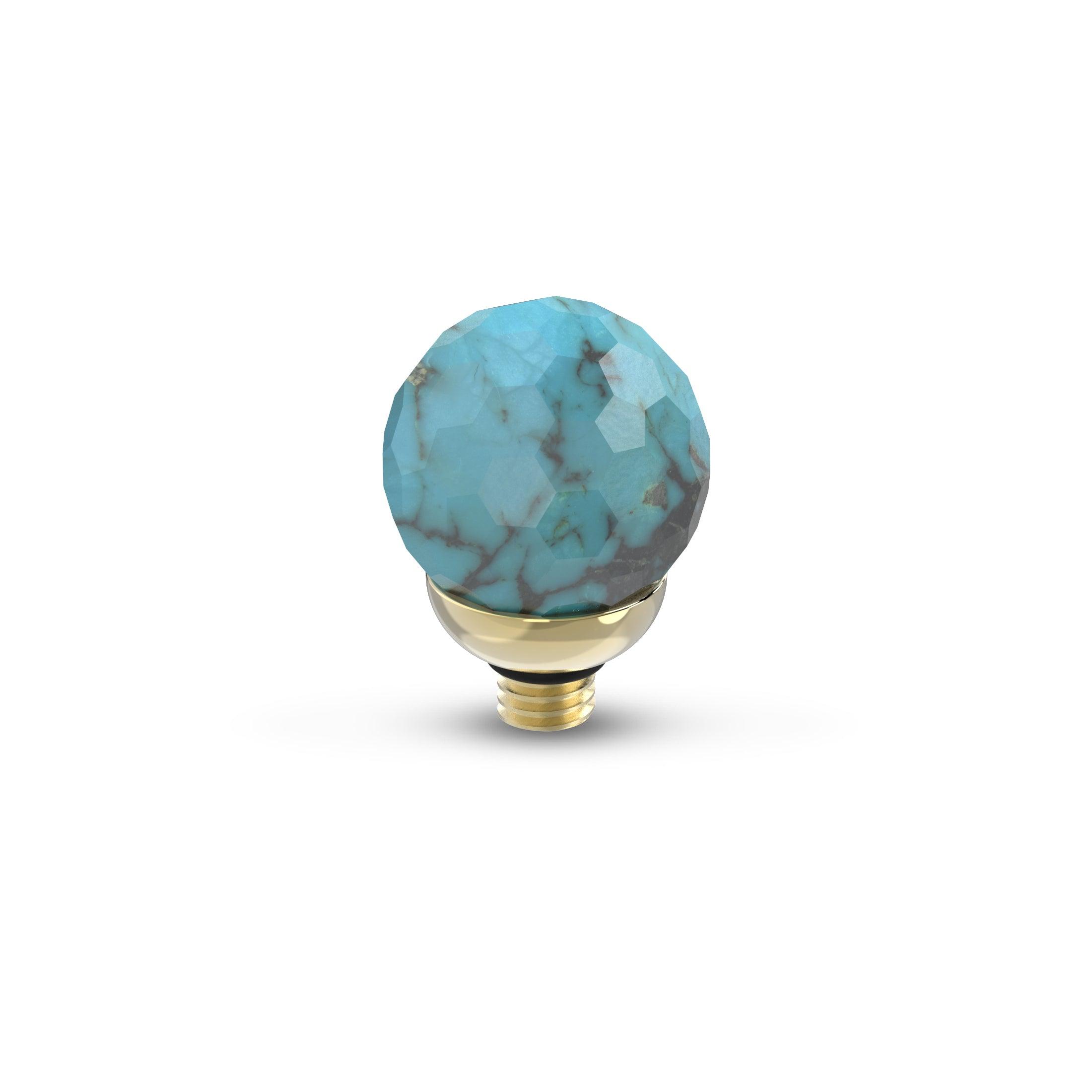 Melano Twisted Gemstone Facet Ball Steentje
