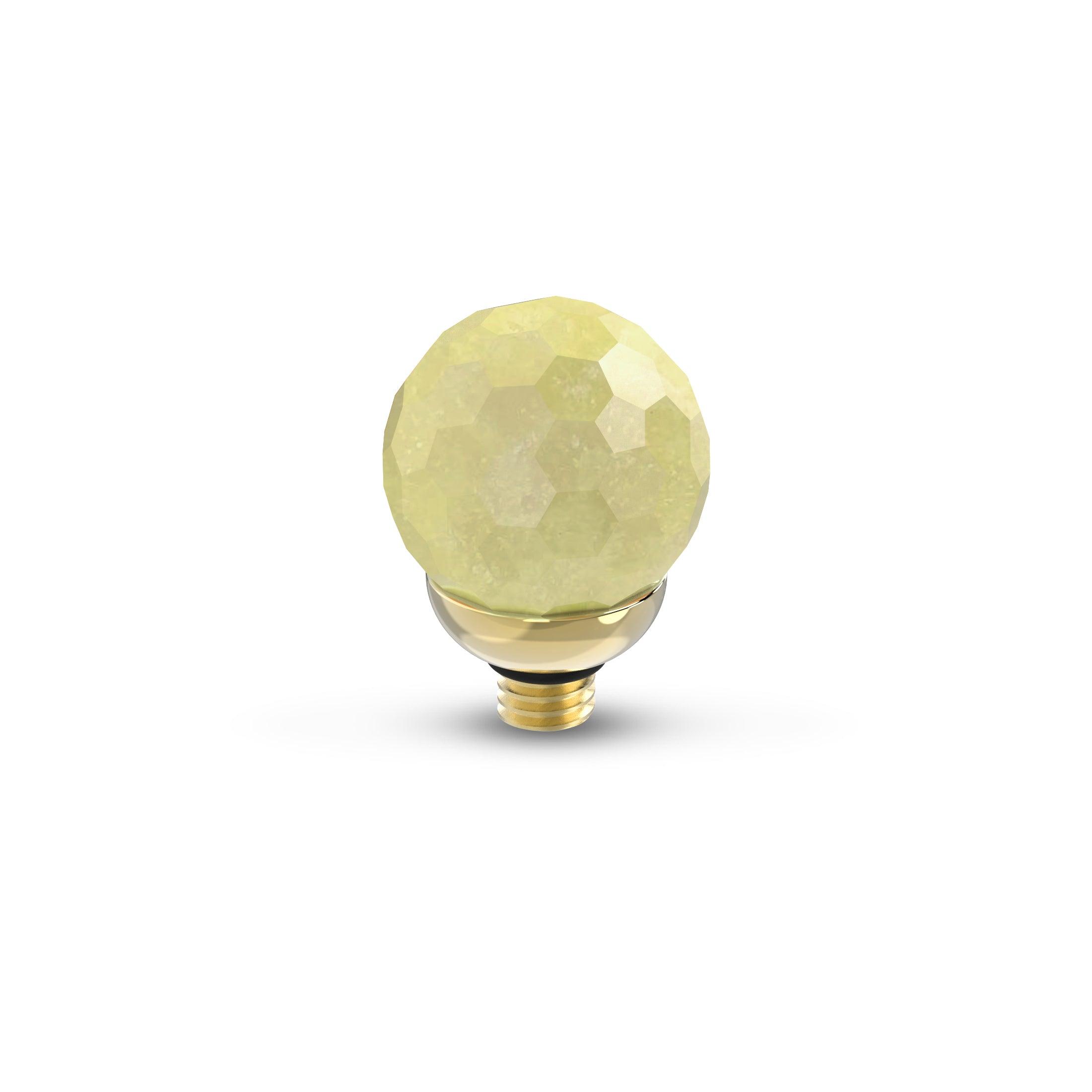 Melano Twisted Gemstone Facet Ball Steentje