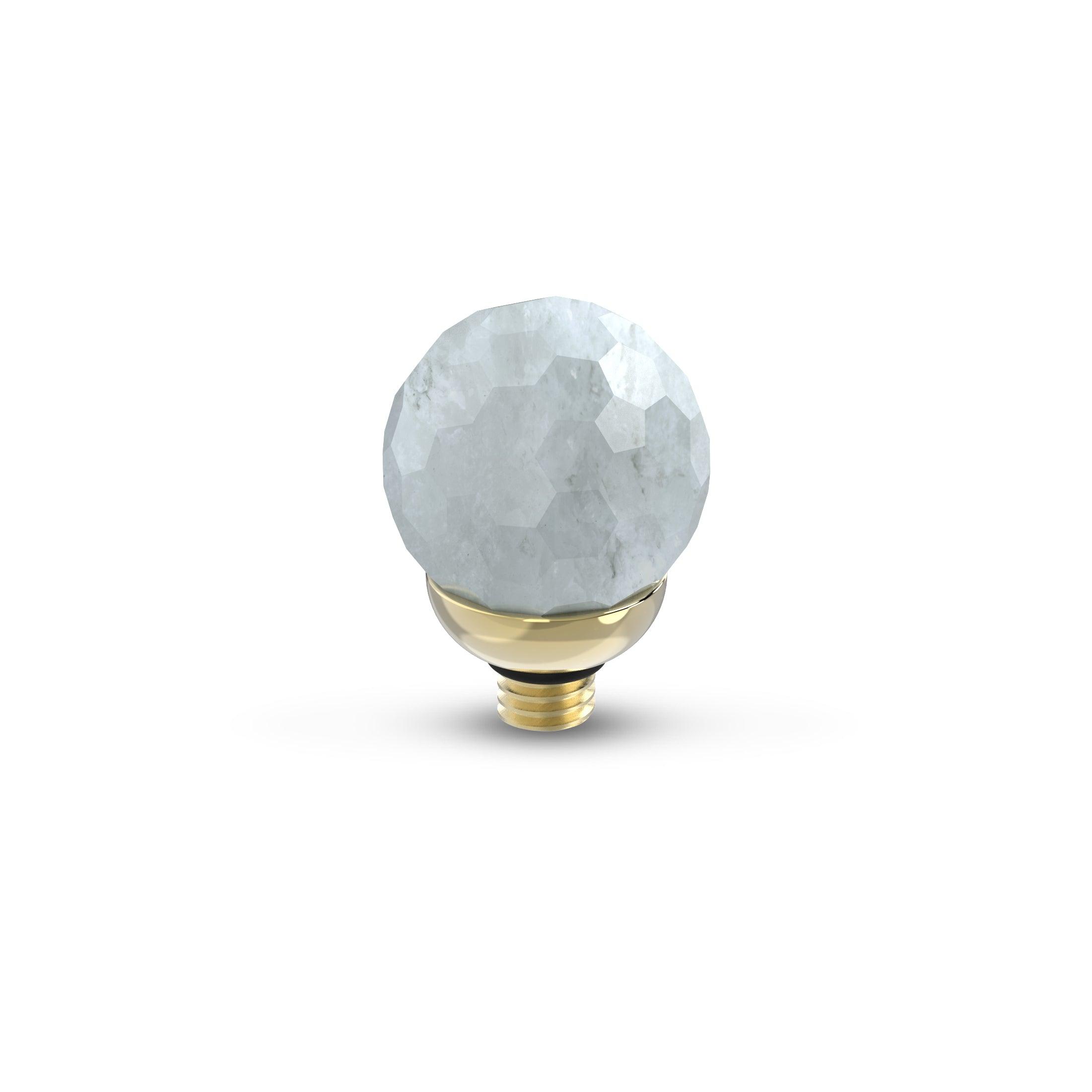 Melano Twisted Gemstone Facet Ball Steentje