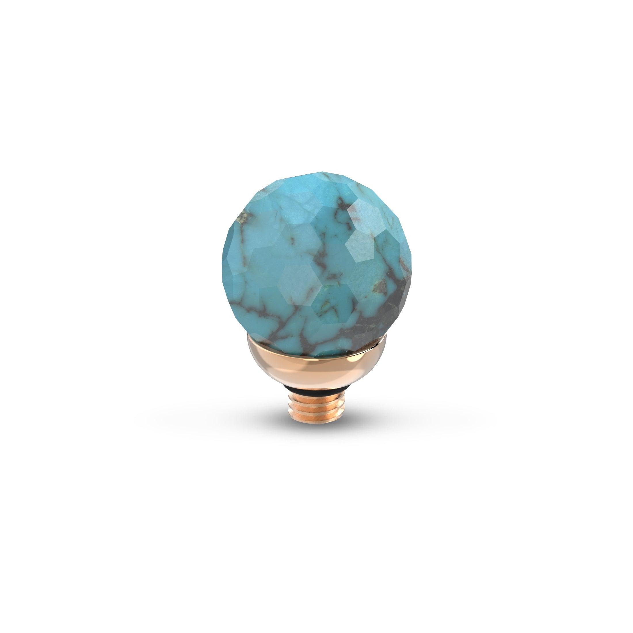 Melano Twisted Gemstone Facet Ball Steentje